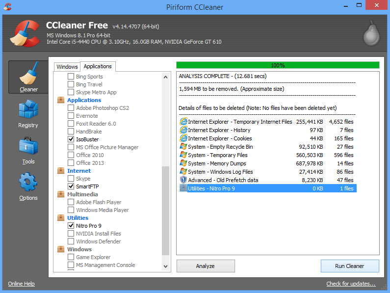 CCleaner Results!